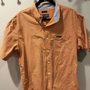 Chap's. Orange Button-Down Shirt. Men's. Large.